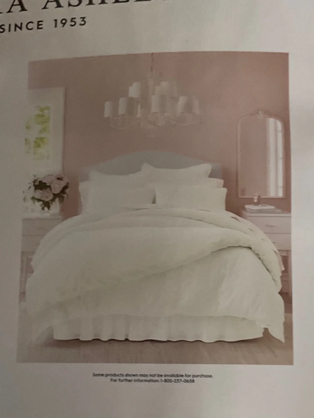Laura Ashley White Faux Fur Duvet Cover Set